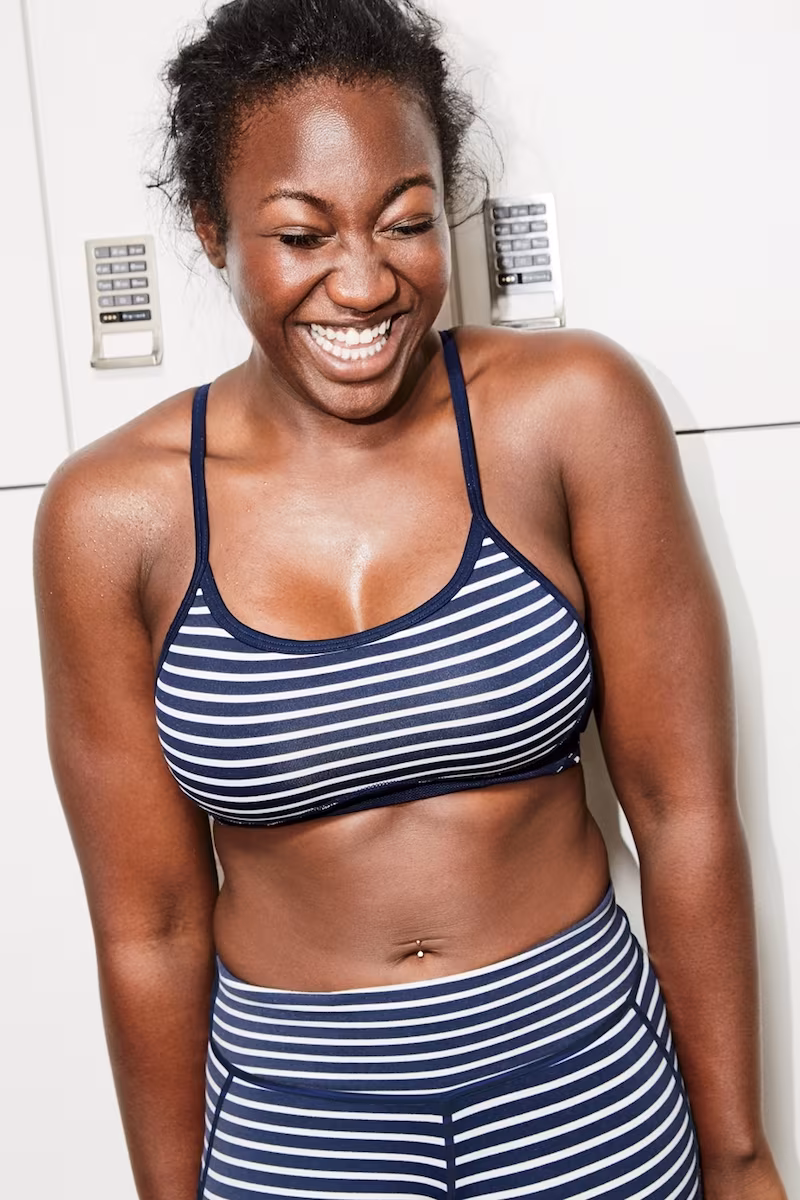 New Balance for J.Crew Striped Sports Bra