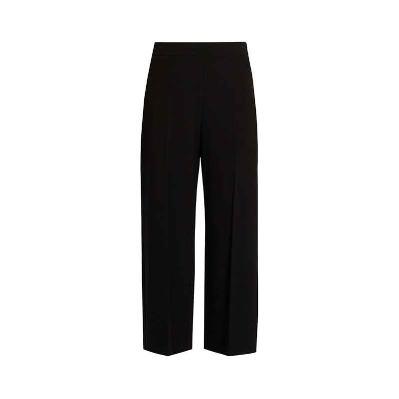 Rebecca Taylor High-Waisted Wide-Leg Crepe Trousers