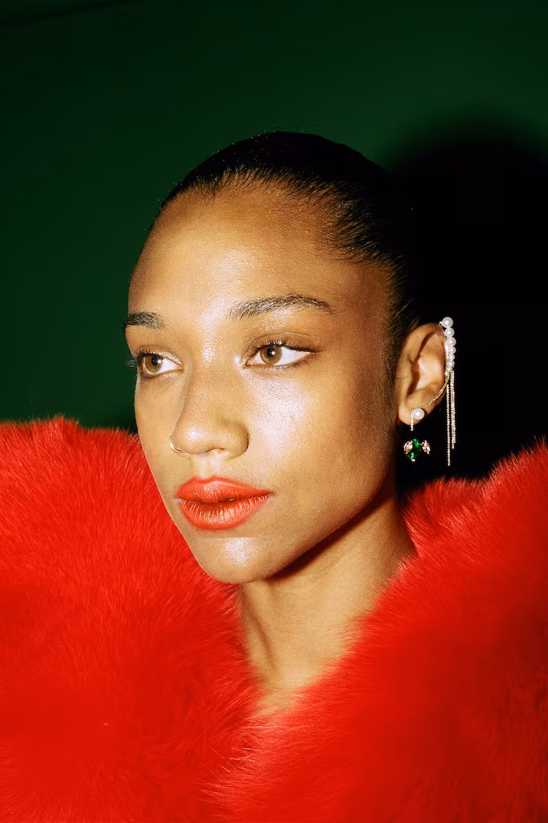 Sacai Gold & Pearl Sophie Bille Brahe Edition Single Earring