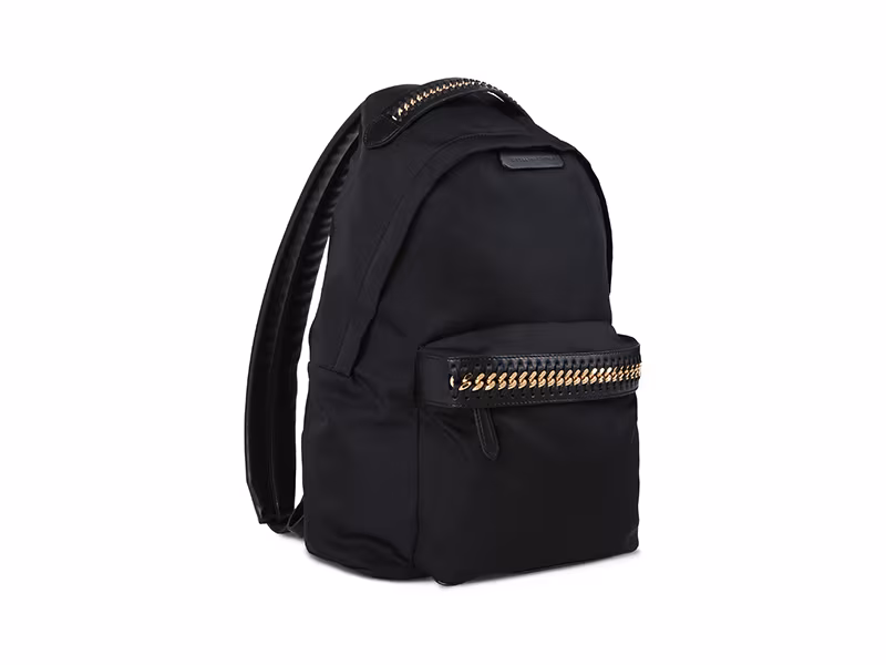 Stella McCartney Black Falabella GO Backpack
