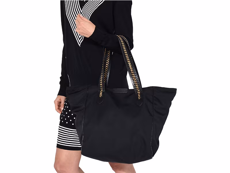 Stella McCartney Black Falabella GO Shoulder Bag