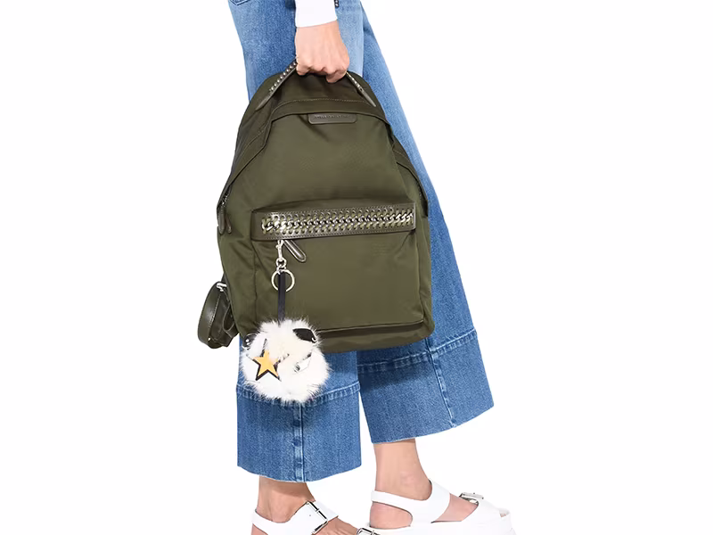 Stella McCartney Khaki Falabella GO Backpack