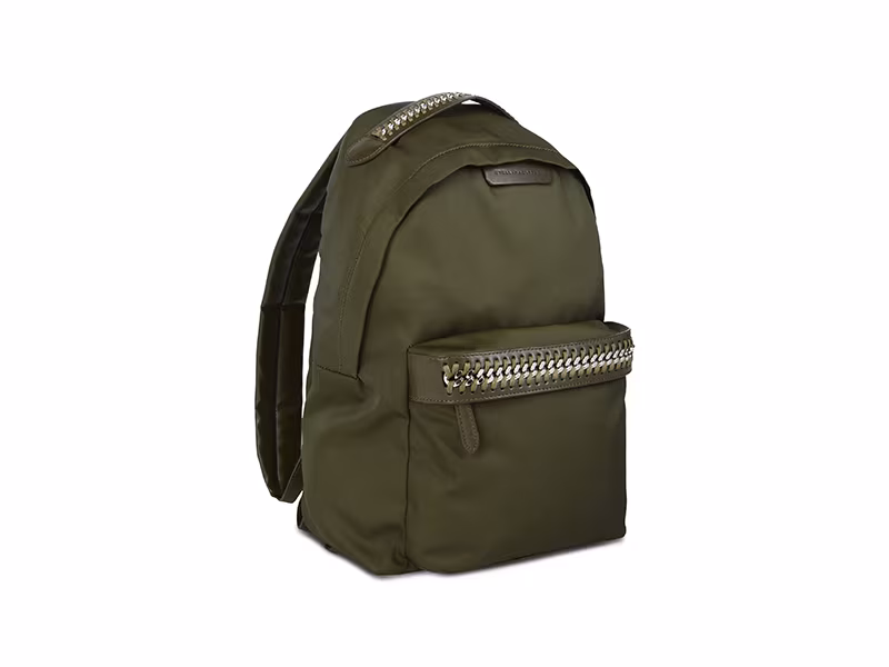 Stella McCartney Khaki Falabella GO Backpack