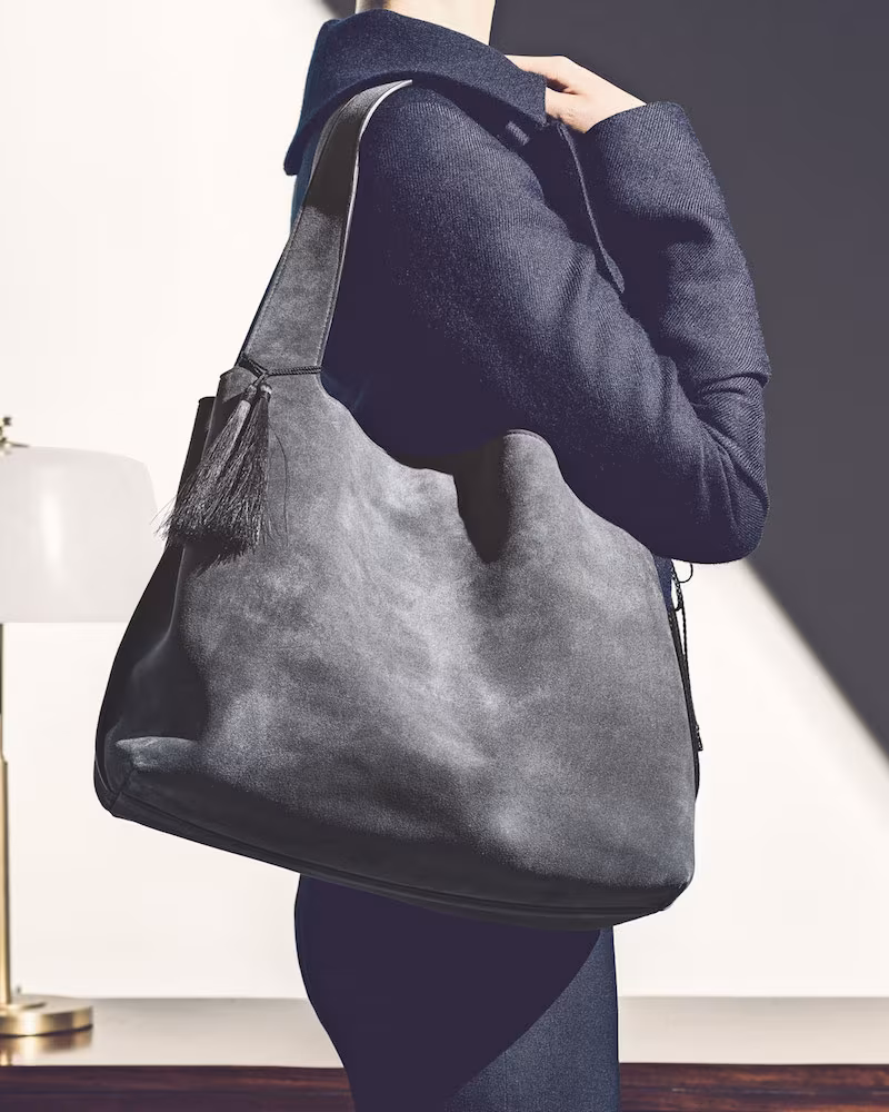 THE ROW Duplex Suede Satchel Bag