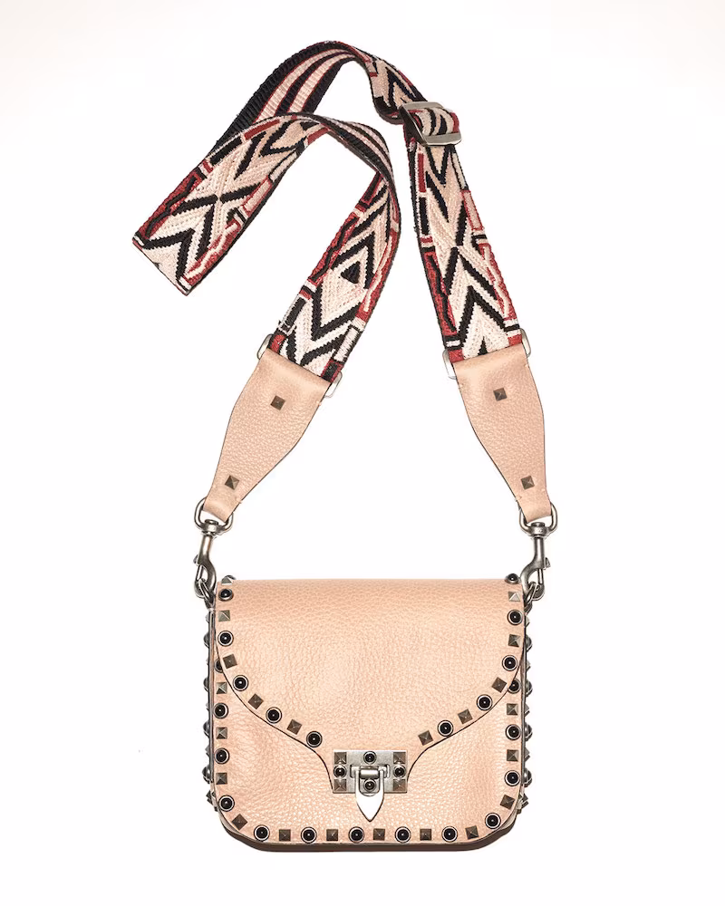 Valentino Leather Rockstud Crossbody Bag