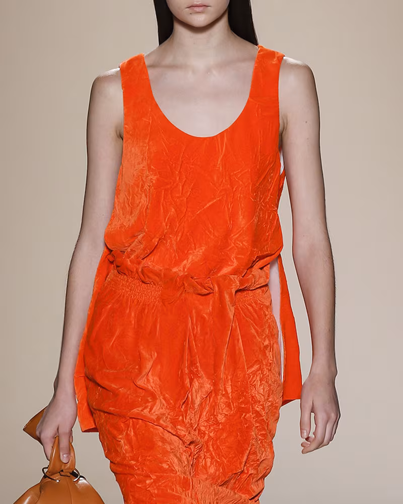Victoria Beckham Velvet Scoop-Neck Tank