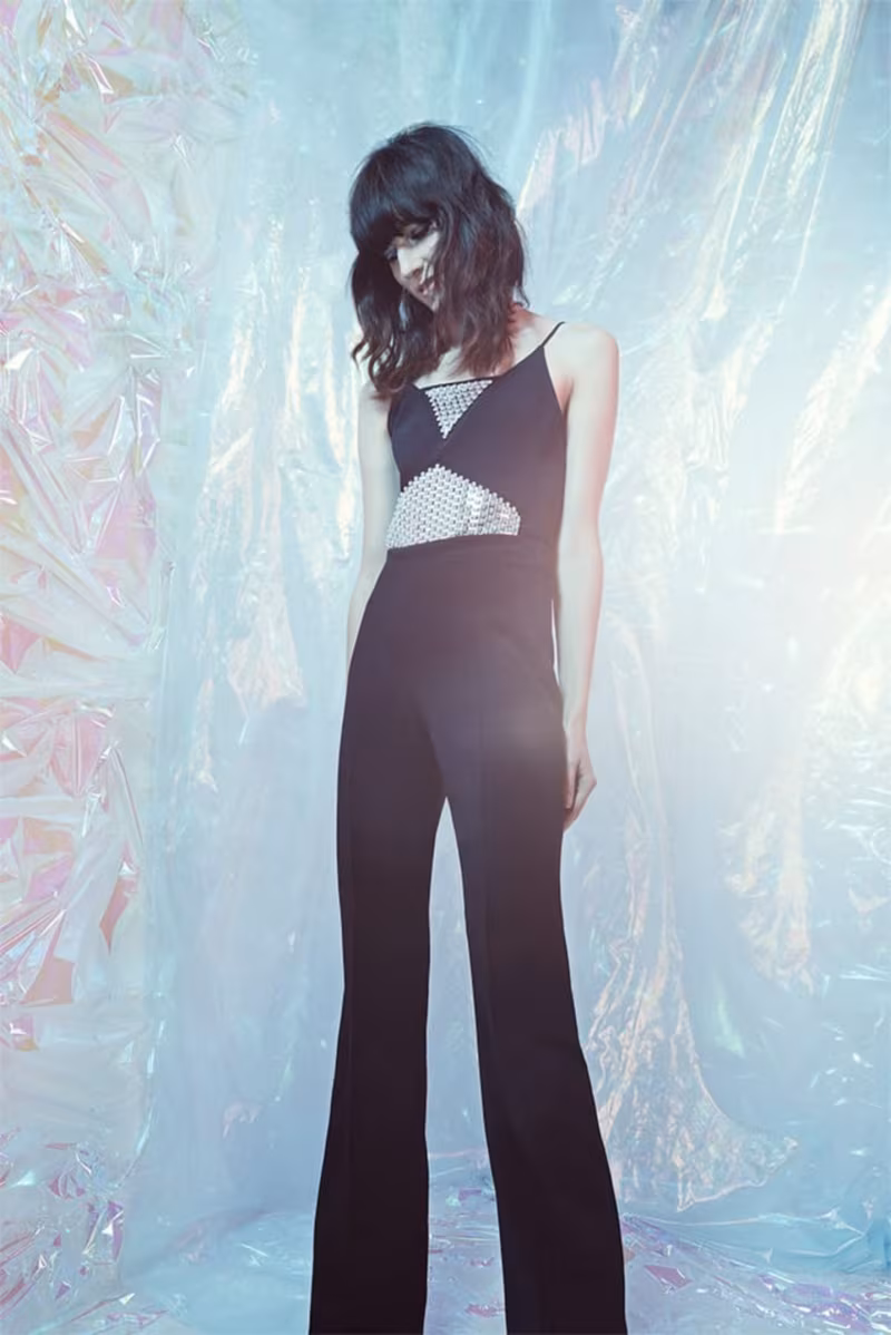 David Koma Crystal-embellished stretch-crepe jumpsuit-