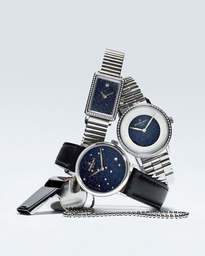 Gomelsky by Shinola Sandstone Leather Strap Watch with Diamonds