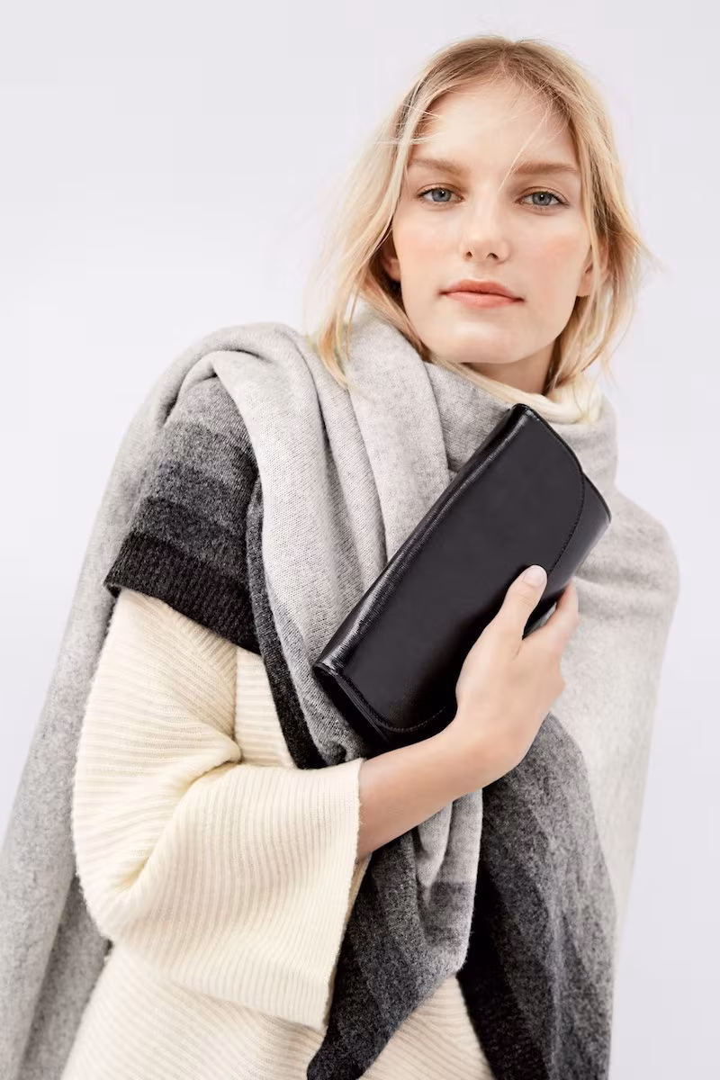 Halogen Leather Clutch