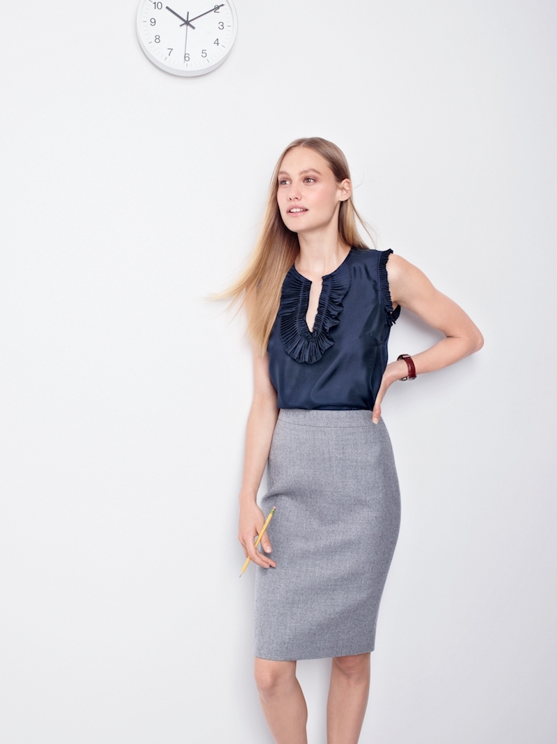 J.Crew No. 2 Pencil Skirt In Double-Serge Wool