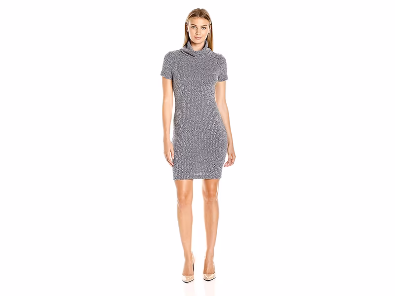 Lark & Ro Cowl-Neck Knit Dress