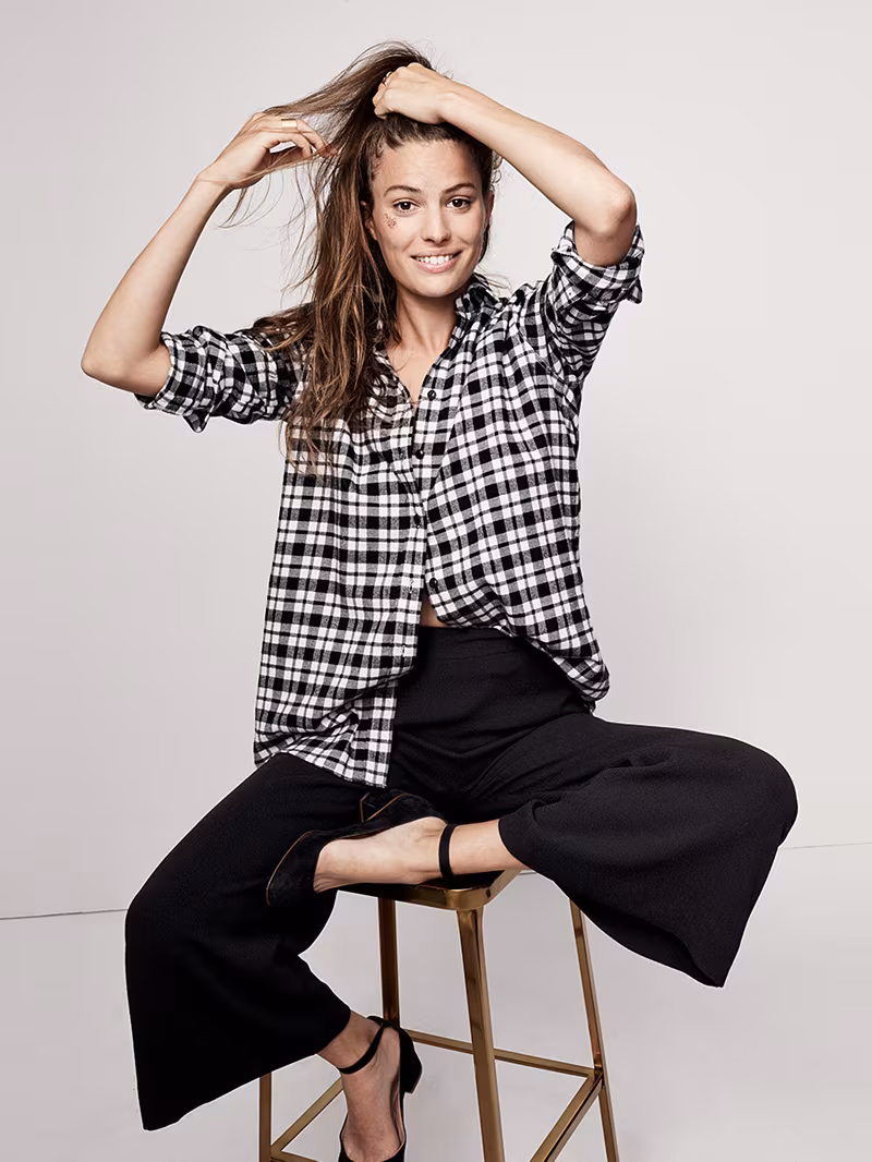 Madewell Flannel Oversized Side-Button Shirt In Bridgeport Plaid