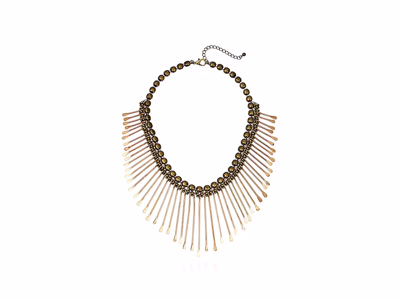 Panacea Antique Gold Bib Necklace