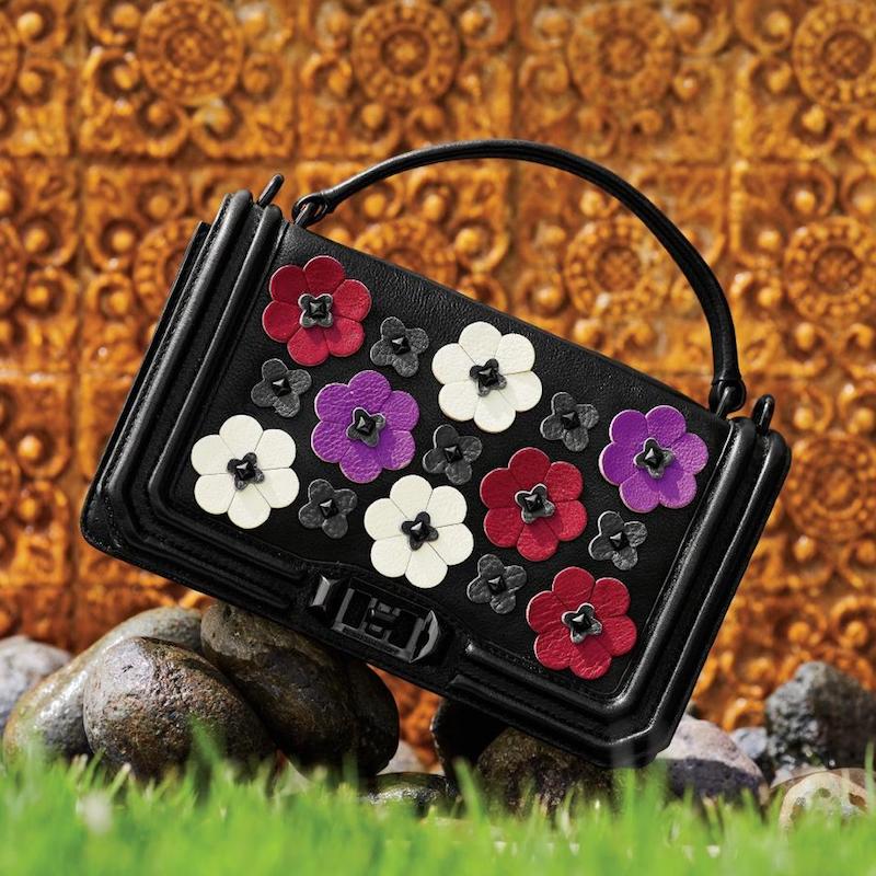 Rebecca Minkoff Love Floral-Appliqué Leather Crossbody Bag
