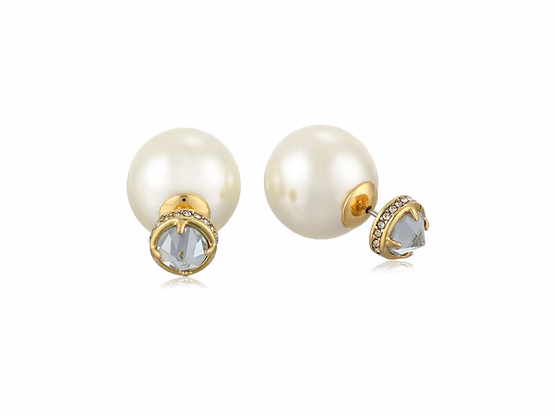 Rebecca Minkoff Simulated Pearl Front-Back Stud Earrings