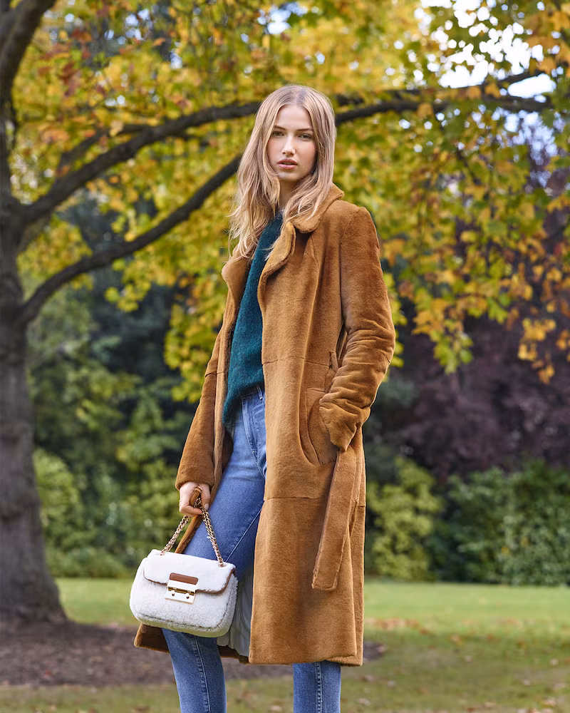 Tibi Shearling Military Coat
