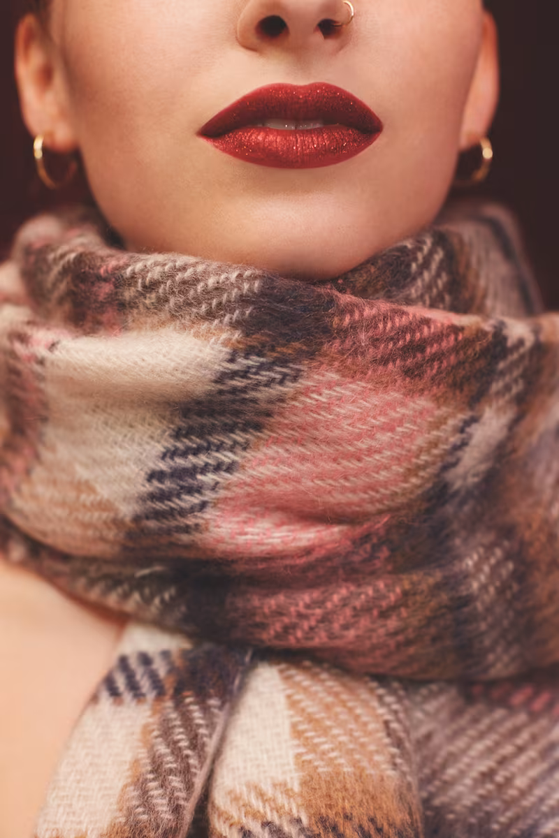 Topshop Brushed Check Scarf
