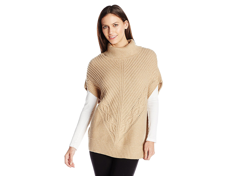 Tribal Mitered Cable Turtle Neck Sweater