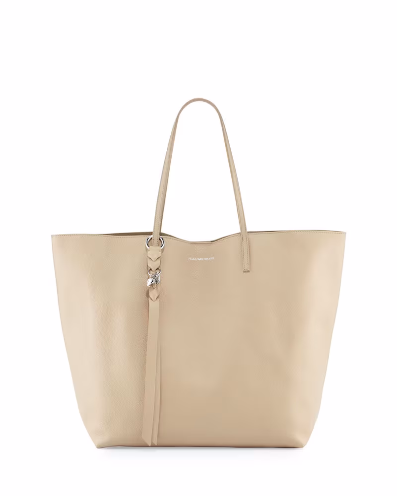 Alexander McQueen Skull Open Leather Shopper Tote Bag