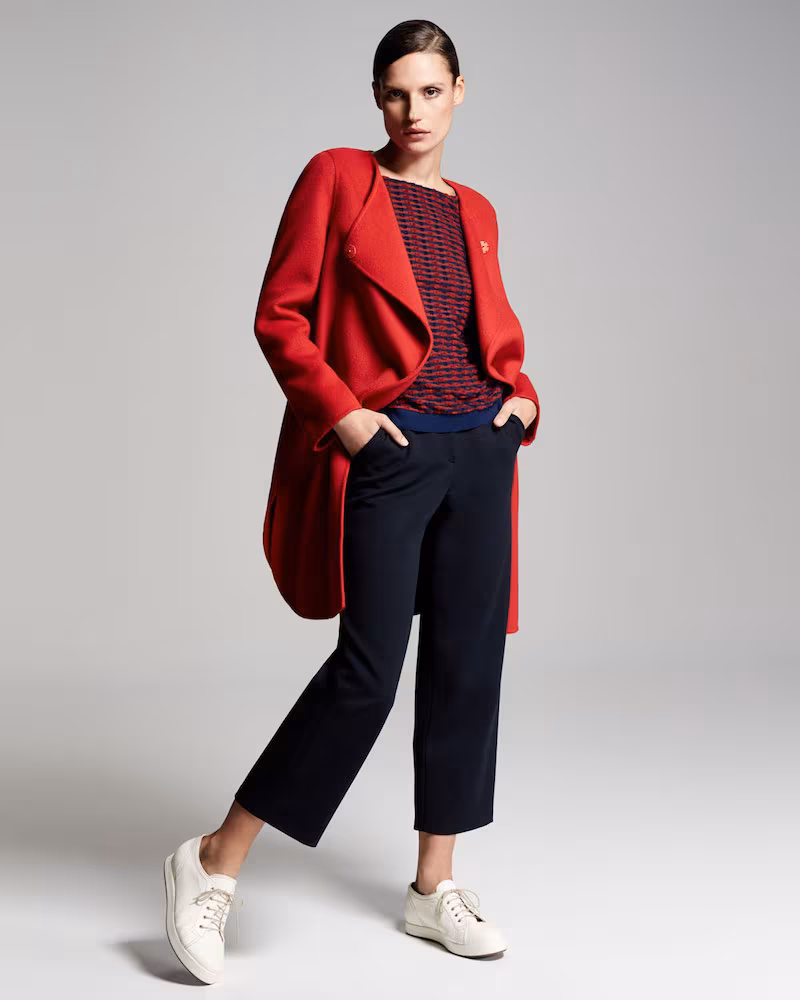 Armani Collezioni Double-Faced Wool Wrap Coat