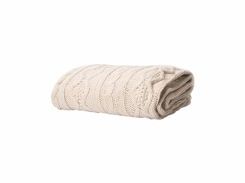 Battilo Luxury Cable Knit Throw Blanket