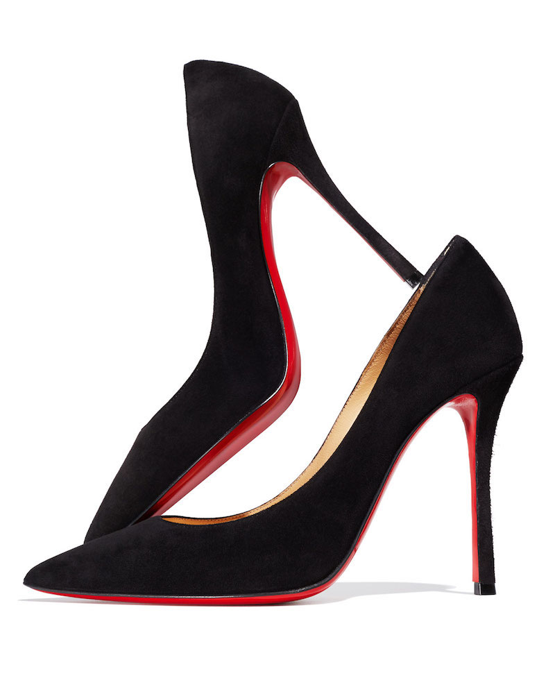 Christian Louboutin Decoltish Suede 100mm Red Sole Pump
