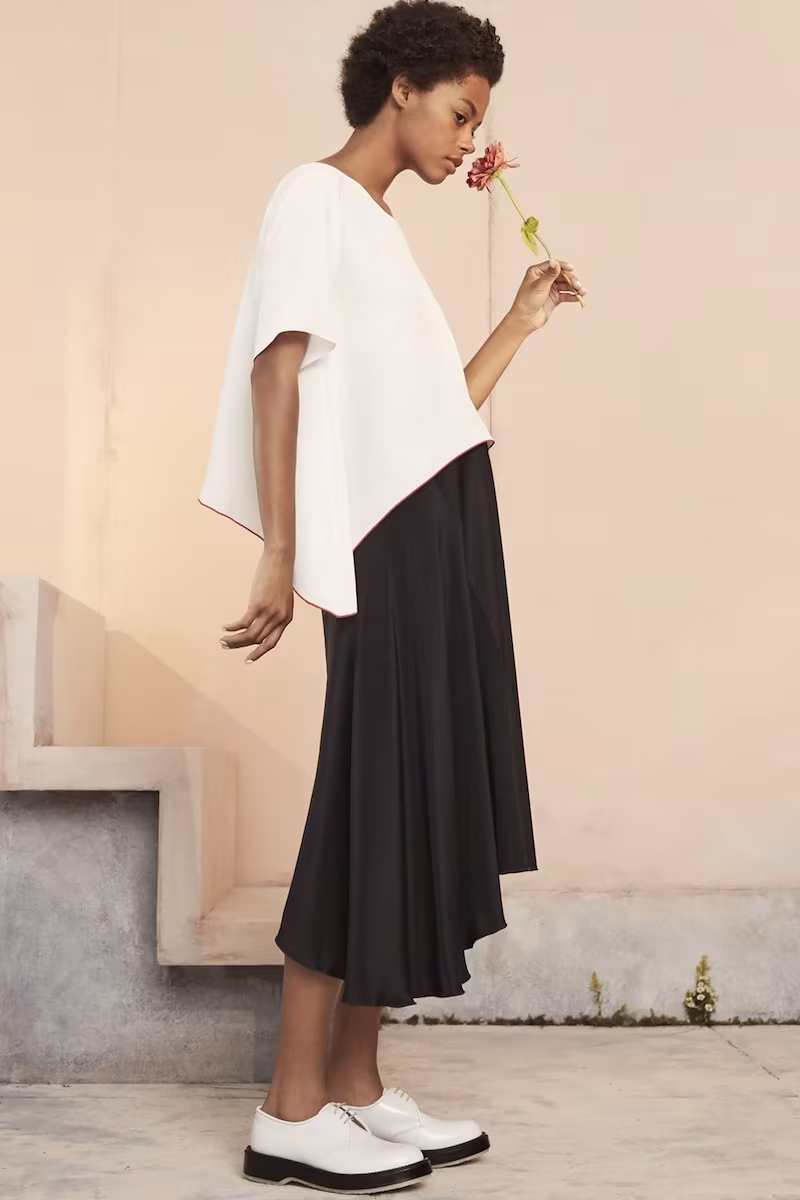 Colovos Seasonless Asymmetrical Midi Skirt