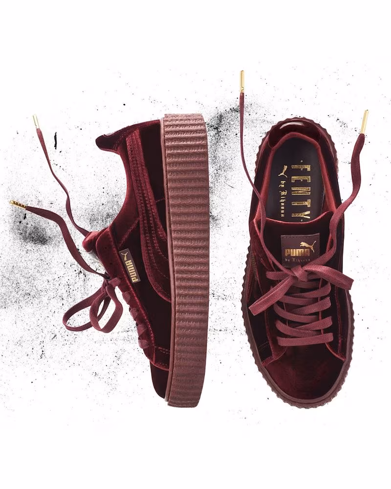 Fenty Puma by Rihanna Velvet Low-Top Creeper in Purple