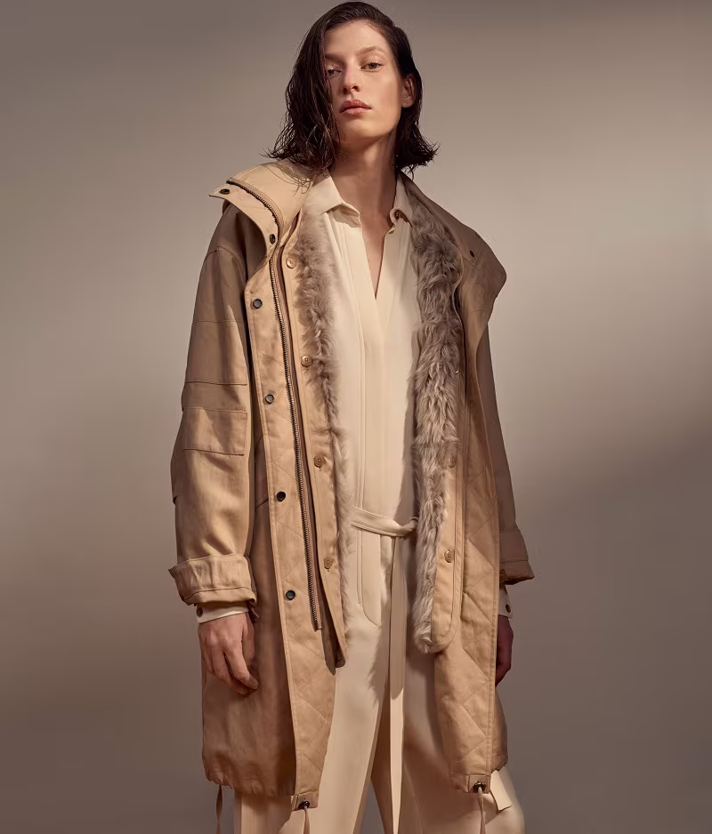 Helmut Lang Shearling-Lined Hooded Parka