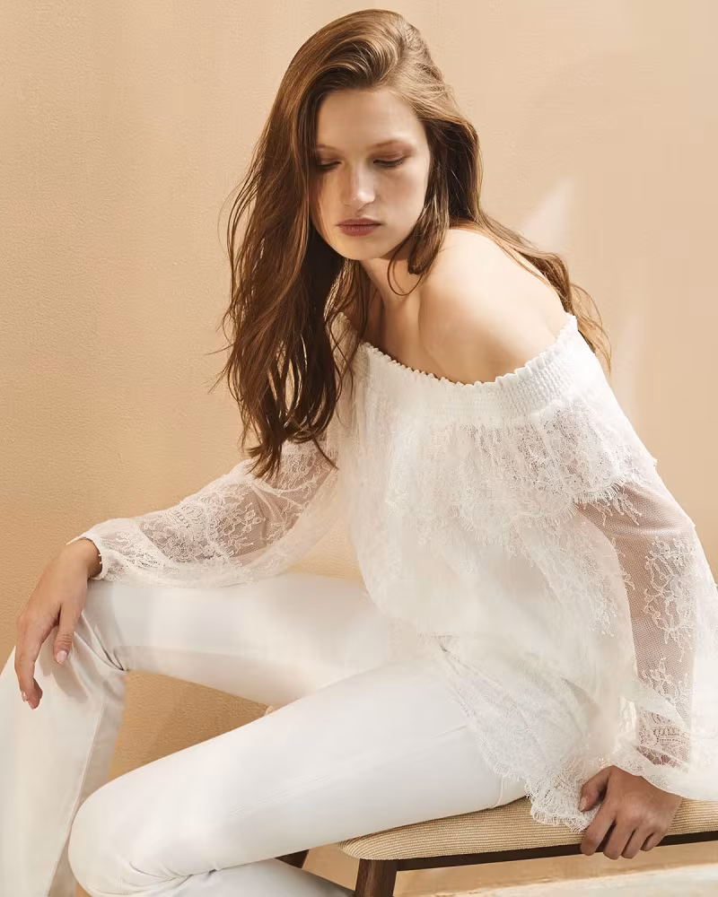Kobi Halperin Reese Off-the-Shoulder Lace Blouse