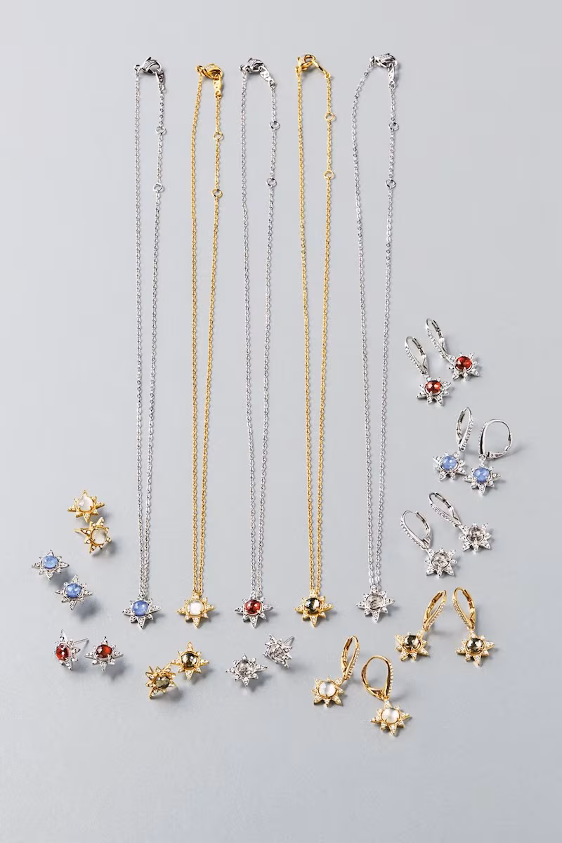 Nadri Holiday Star Pendant Necklace