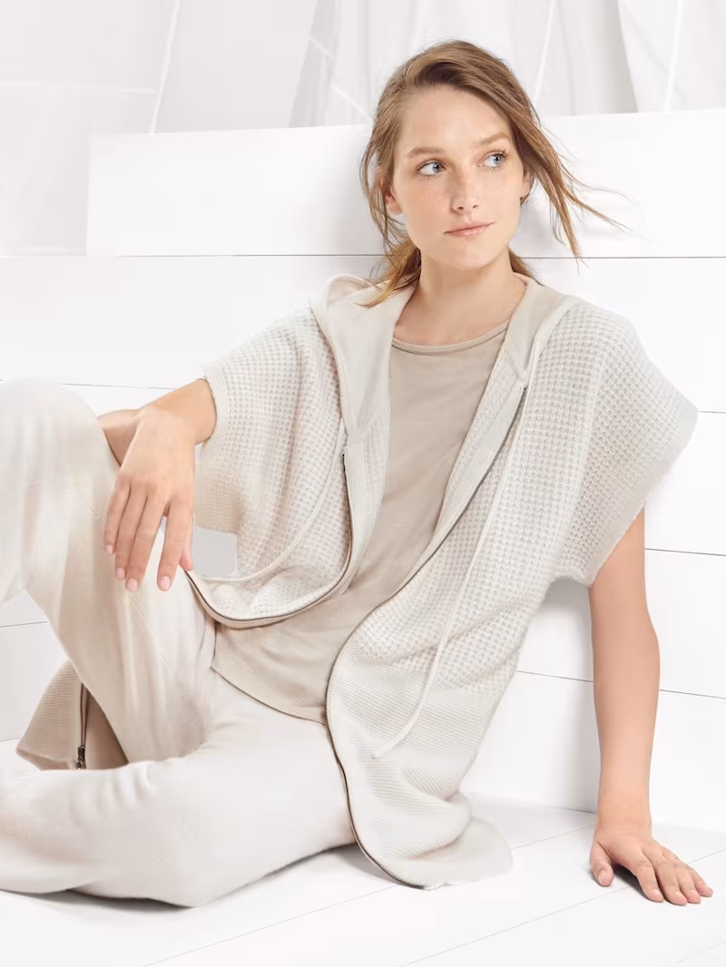 St. John Sport Collection Cashmere Short Sleeve Jacket