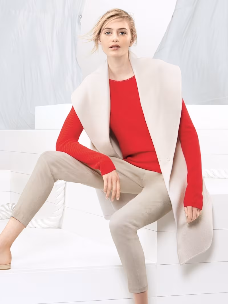 St. John Sport Collection Doubleface Cashmere Vest