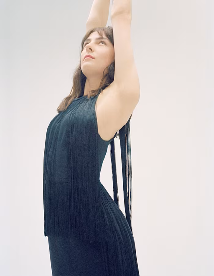 Stella McCartney Fringed Stretch-Crepe Dress