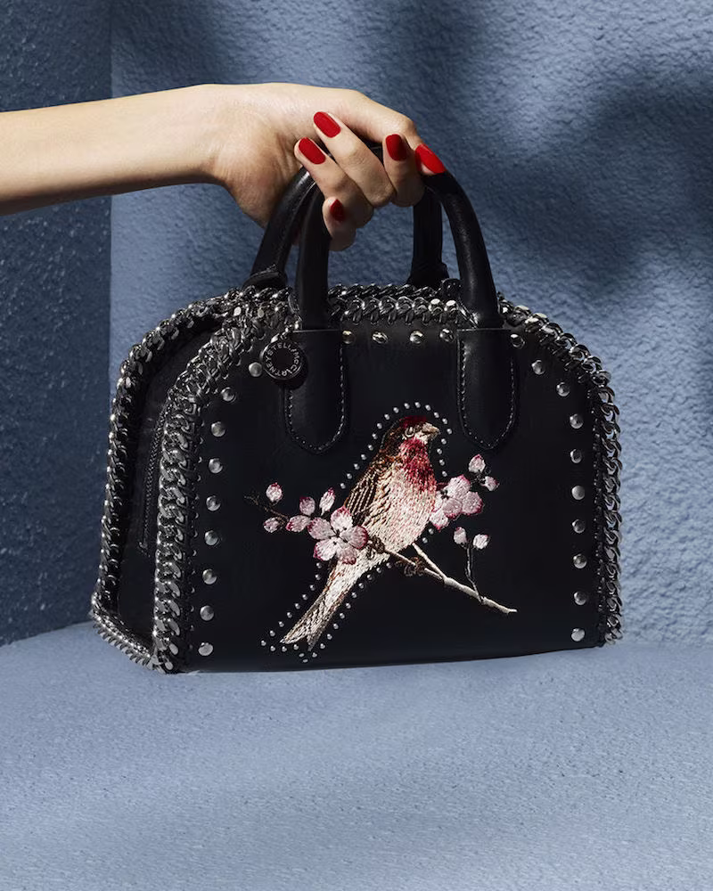 Stella Mccartney Black Falabella Box Bird Mini Bag