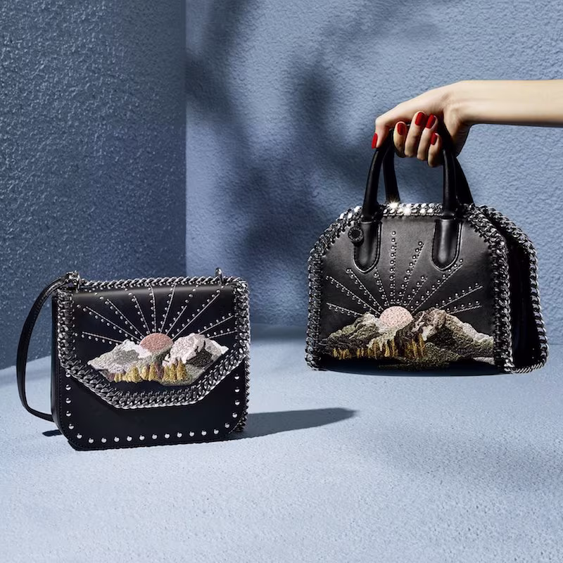 Stella McCartney Black Falabella Box Bird Shoulder Bag