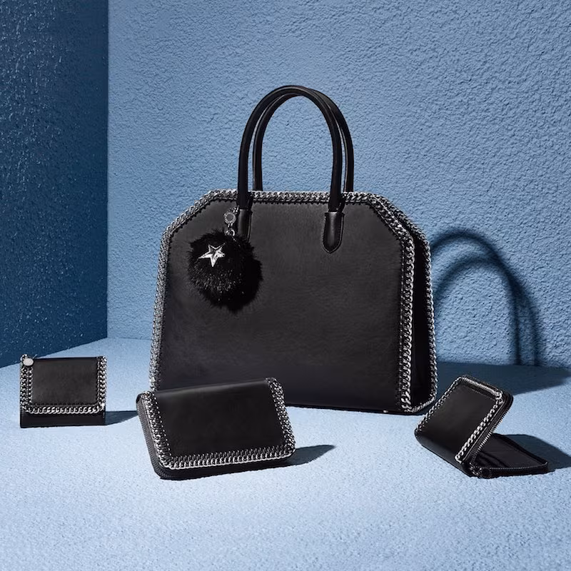 Stella McCartney Black Falabella Box East West Tote