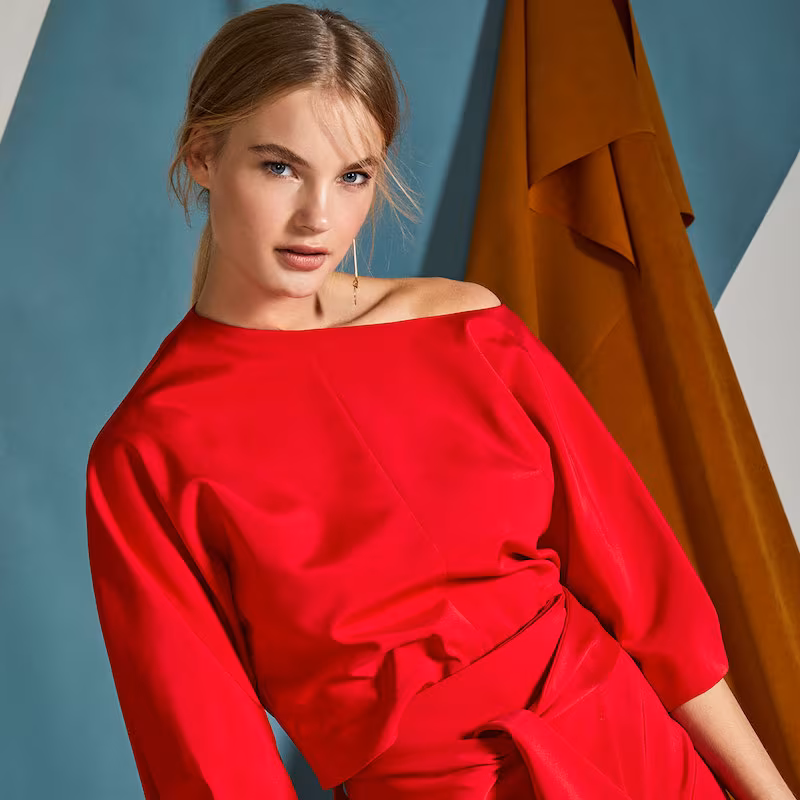 Tibi Sculpted One Shoulder Top