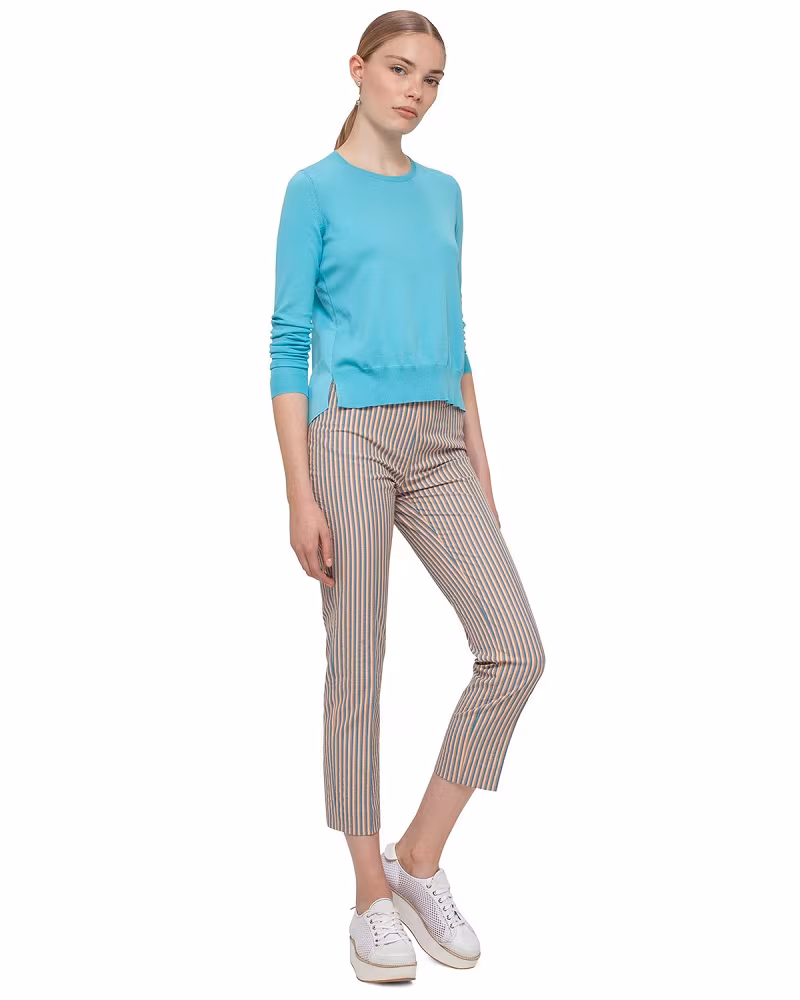 Akris punto Franca Striped Ankle Pants