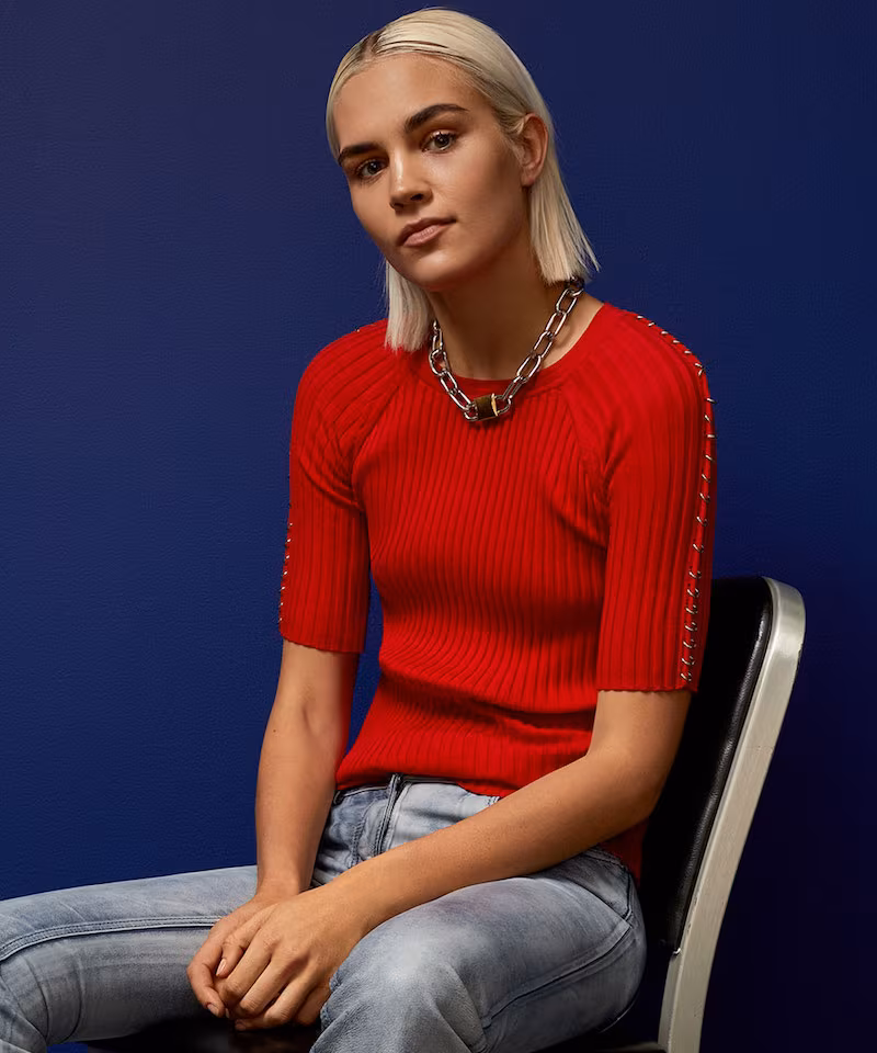 Alexander Wang Pierced Sleeve Top