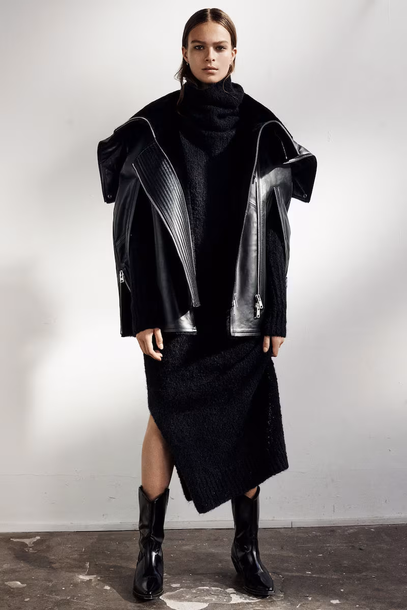 AllSaints Limited Comet Leather Cape