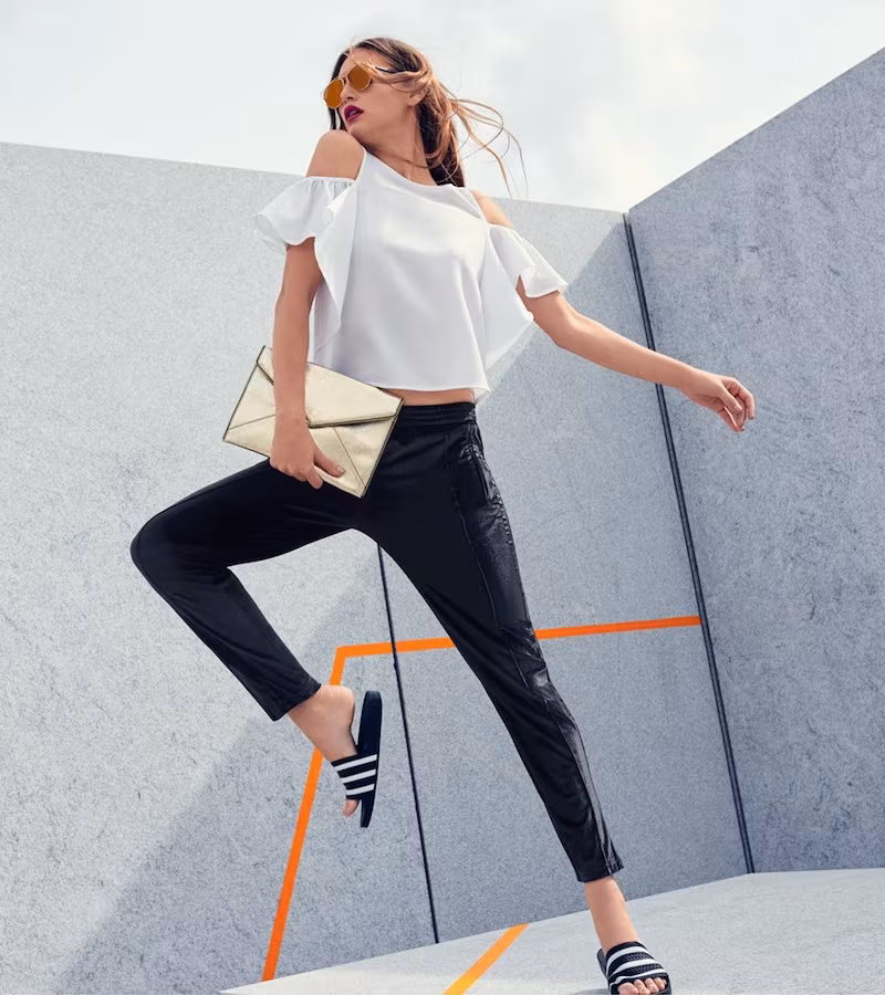 BP. Ruffle Cold Shoulder Top