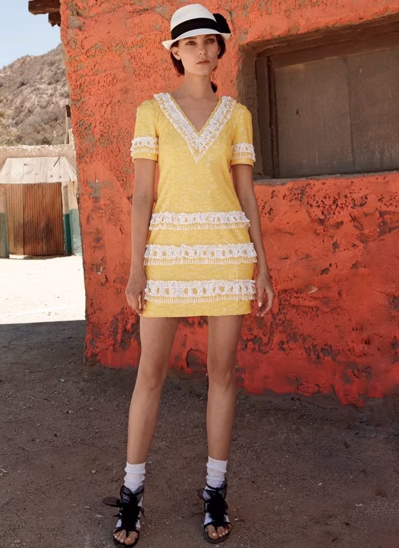 Chanel Embroidered and Sequined Silk Dress