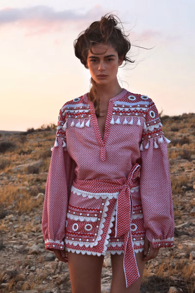 Dodo Bar Or Nathanaiel Tassel-Embellished Cotton Top
