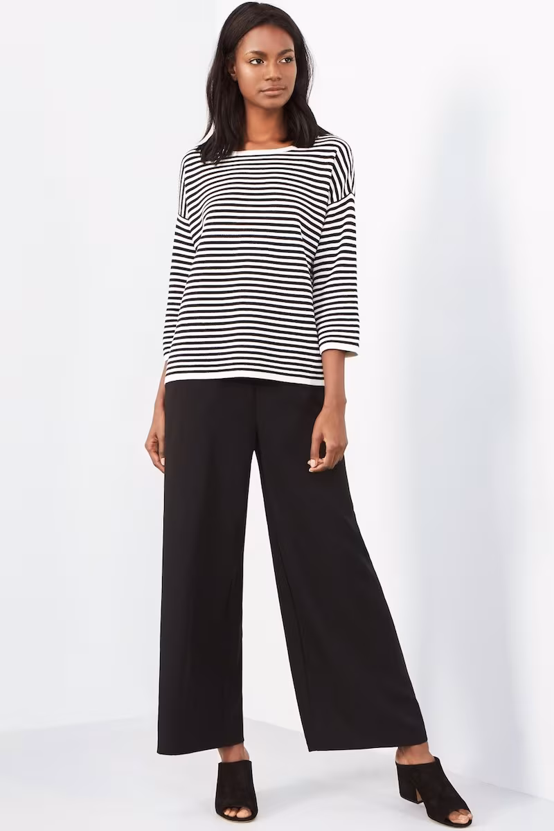 Eileen Fisher Stripe Silk Blend Sweater