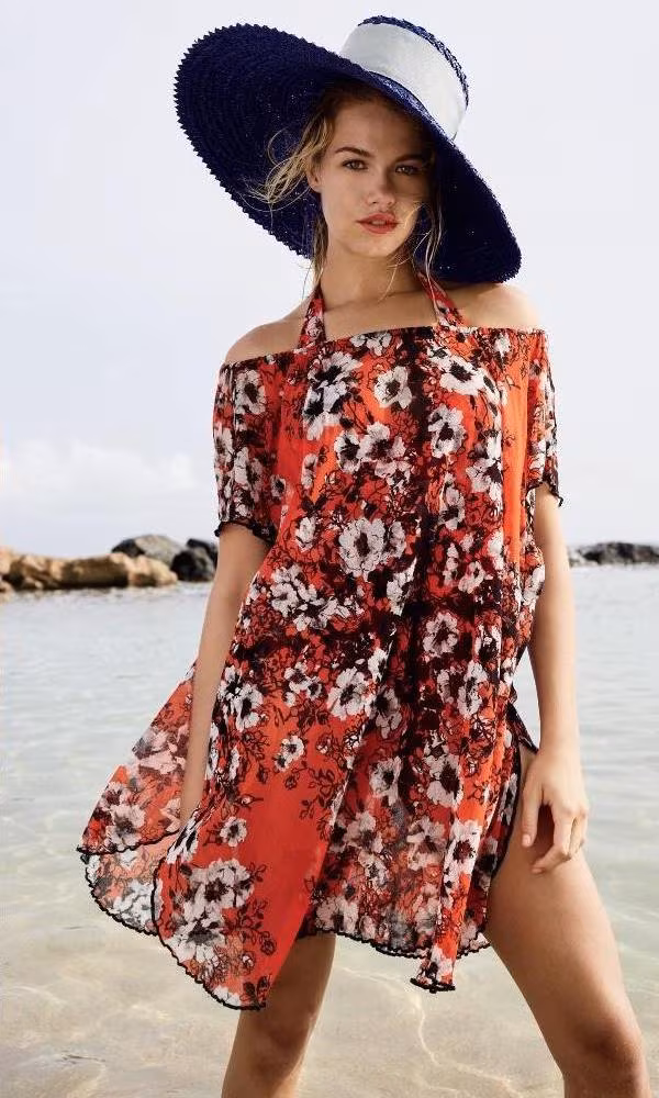 Fuzzi Printed Tulle Off-the-Shoulder Mini Dress