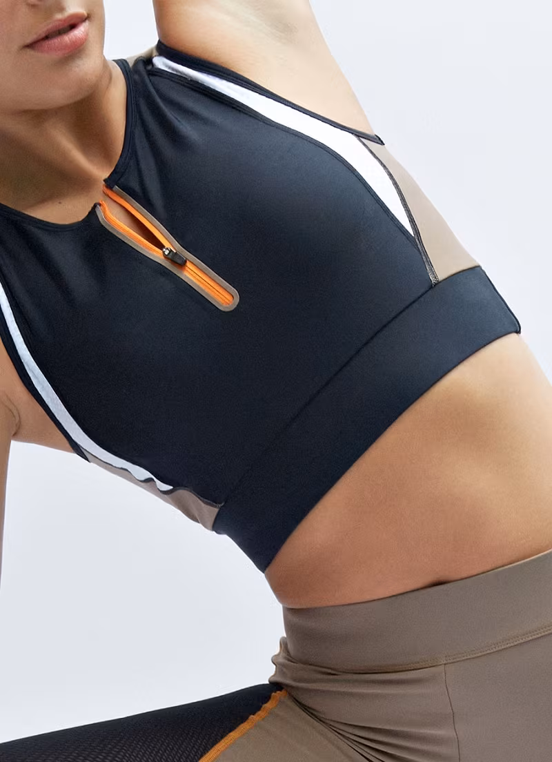 Laain Althea zip-front performance bra