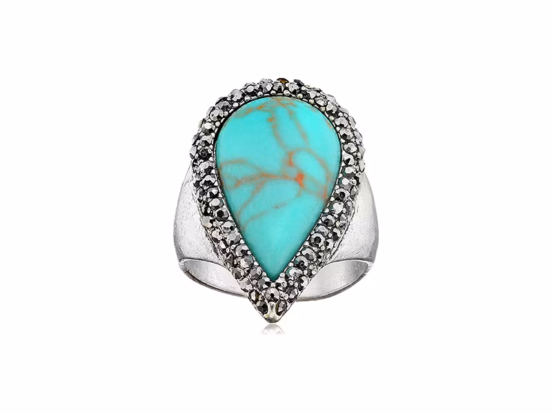 Lucky Brand Turquoise Pave Ring