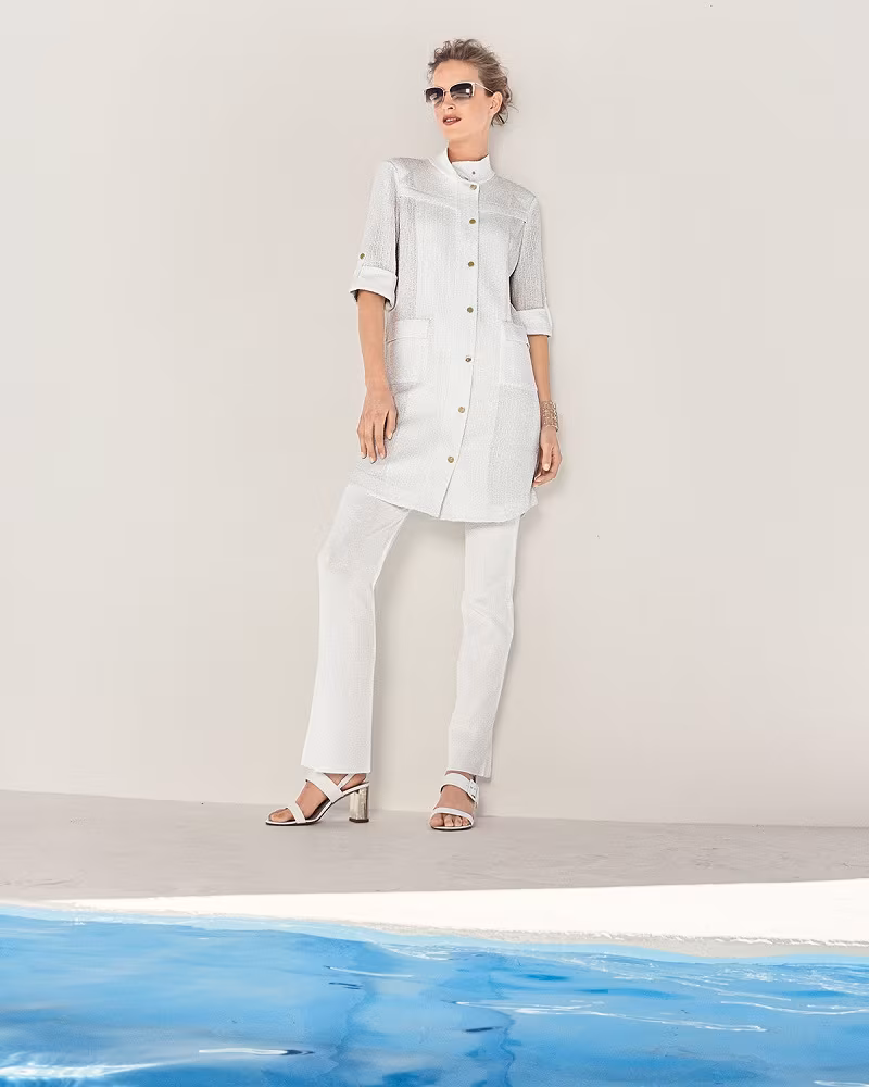 Misook Stand-Collar Utility Jacket