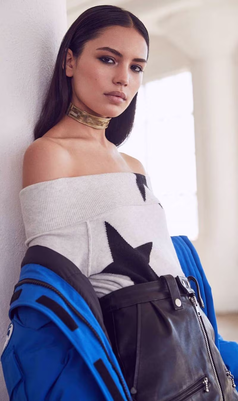 Pam & Gela Star Off Shoulder Sweater